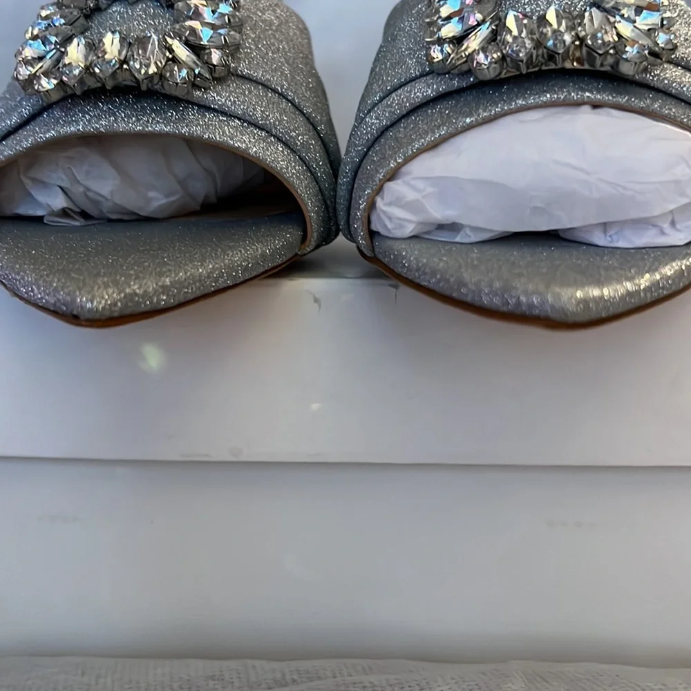 Schultz Glitter Sparkle Slide Heels - Picture 7 of 7